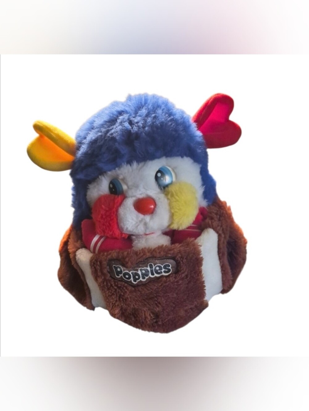 Vintage Football Popples Touch Down Sports Plush Stuffed Animal Transforms 1986